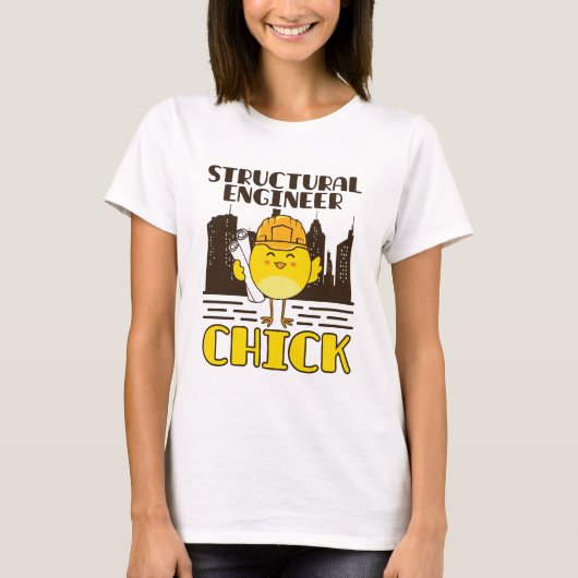 Konstruktionsingenieur Chick Zivil Engineering T-Shirt (Vorderseite)