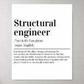 Konstruktionsingenieur - Definition "Funny Enginee Poster (Vorne)