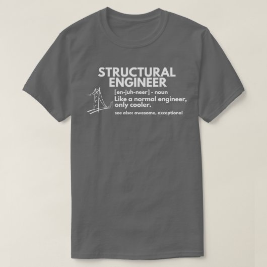 Konstruktionsingenieur - Definition "Funny Enginee T-Shirt (Design vorne)