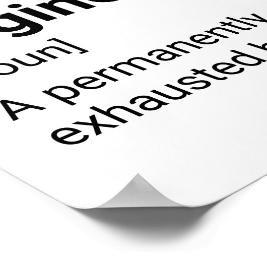 Konstruktionsingenieur - Funny Definition - Abgela Poster (Ecke)