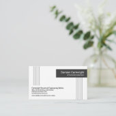 Konstruktionsingenieur für Minimalistische Grau-Ve Visitenkarte (Stehend Vorderseite)