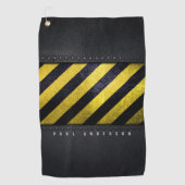 Konstruktionsingenieur für schwarzgelbe Streifen Golfhandtuch (Vorderseite)