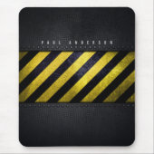 Konstruktionsingenieur für schwarzgelbe Streifen Mousepad (Vorne)