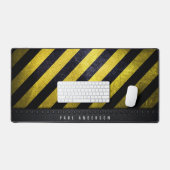 Konstruktionsingenieur für schwarzgelbe Streifen Schreibtischunterlage (Tastatur & Maus)