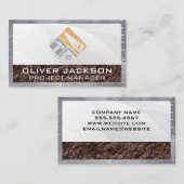 Konstruktionslogo | Entwicklung von Gebäude Visitenkarte (Vorne/Hinten)