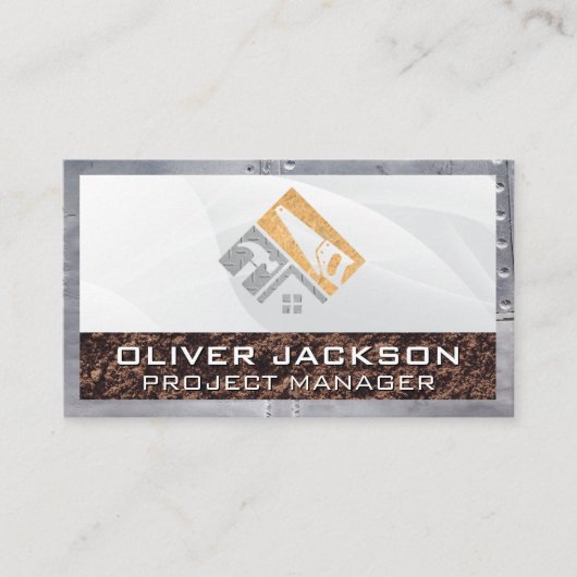 Konstruktionslogo | Entwicklung von Gebäude Visitenkarte (Vorderseite)