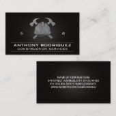 Konstruktionslogo | Hard Hat | Hammers | Stahl Visitenkarte (Vorne/Hinten)