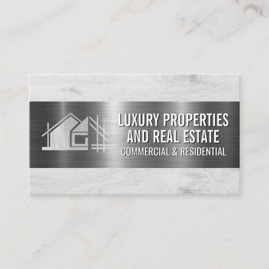 Konstruktionslogo | Hintergrund Holz Visitenkarte (Vorderseite)