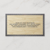 Konstruktionslogo | Holzkörner | Stahl Visitenkarte (Rückseite)