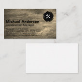 Konstruktionslogo | Holzrahmen Visitenkarte (Vorne/Hinten)