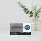 Konstruktionslogo | Immobilienentwickler Visitenkarte (Stehend Vorderseite)