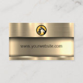 Konstruktionslogo | Metallic Gold Shine Visitenkarte (Rückseite)