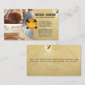 Konstruktionslogo | Tafeln | Holz | Säge Visitenkarte (Vorne/Hinten)