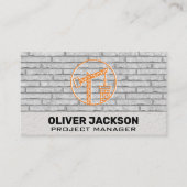 Konstruktionslogo | Ziegelmauer Visitenkarte (Vorderseite)