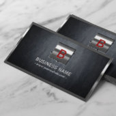 Konstruktionsmetall Gerahmt Modernes Monogramm Visitenkarte