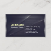 Konstruktionsmetall, Gerahmt, Monogramm, Schwarz Visitenkarte (Rückseite)