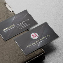 Konstruktionsmetall, Gerahmt, Monogramm, Schwarz