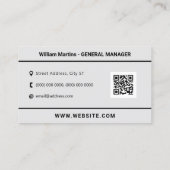 Konstruktionsort geometrischer Form Visitenkarte (Rückseite)