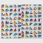 Konstruktionssymbole Wrapping Paper Geschenkpapier (Flach)