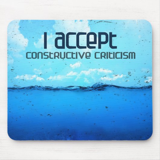 "konstruktive Kritik" Motivation Affirmation Mousepad (Vorne)