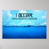 "konstruktive Kritik" Motivation Affirmation Poster (Vorne)
