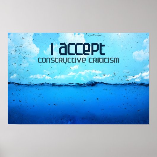 "konstruktive Kritik" Motivation Affirmation Poster (Vorne)