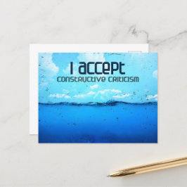 "konstruktive Kritik" Motivation Affirmation Postkarte