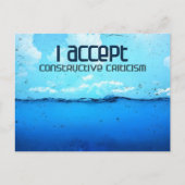 "konstruktive Kritik" Motivation Affirmation Postkarte (Vorderseite)