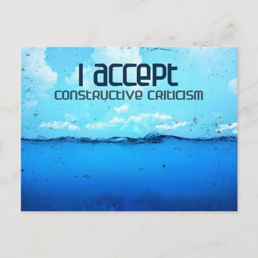 "konstruktive Kritik" Motivation Affirmation Postkarte (Vorderseite)