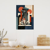 Konstruktivistischer Lesewald Geometrischer Buchli Poster (Küche)