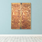 Konsulardiptych Anastasius geschnitzt Leinwanddruck (Insitu (Holzboden))