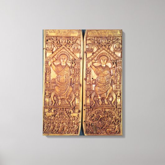 Konsulardiptych Anastasius geschnitzt Leinwanddruck (Vorderseite)