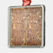 Konsulats- Diptych Anastasius geschnitzt Silbernes Ornament (Links)