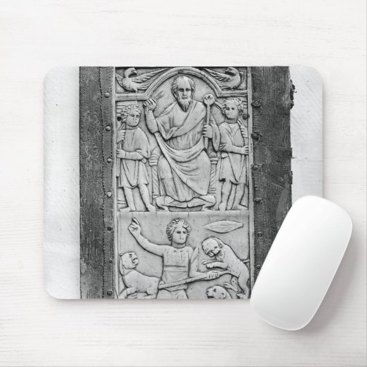 Konsulats- Diptych von Aetius, links Handplatte Mousepad (Mit Mouse)