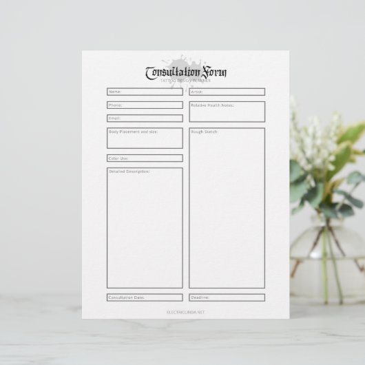 Konsultationsformular (Stehend Vorderseite)