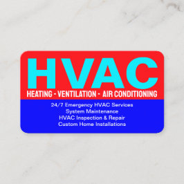Kontakt & Adresse & Services - Berufliche HVAC Visitenkarte