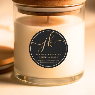 Kontakt für Black Gold Runder Aufkleber