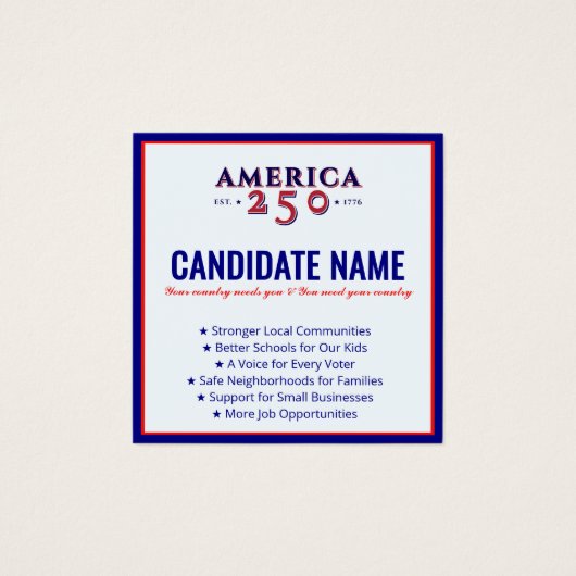 Kontakt für die politische Kampagne 2026 (Vorderseite)