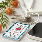 Kontakt für medizinische Allergie Kontakt mit eine Schlüsselanhänger (Vorderseite rechts)