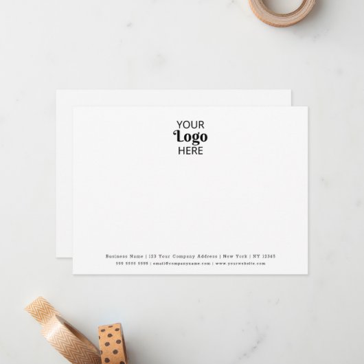 Kontakt für Minimalistische Unternehmen Mitteilungskarte (Vorderseite/Rückseite Beispiel)