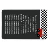 Kontakt im Notfall: Feuerwehrauto Magnet (Horizontal)