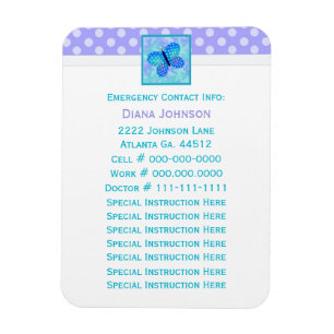 Kontakt im Notfall: Premium-Schmetterlingswaage Magnet