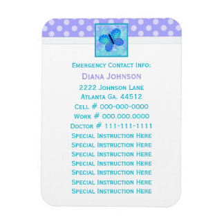 Kontakt im Notfall: Premium-Schmetterlingswaage Magnet