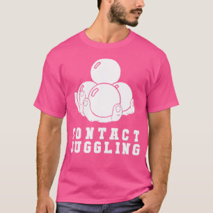 Kontakt-Juggling-Logo-Emblem Ball Jongleur Kontakt T-Shirt