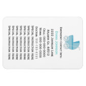 Kontakt-Magnet für Notfälle: Blue Baby Carriage Magnet (Horizontal)