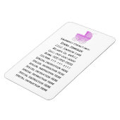 Kontakt-Magnet für Notfälle: Pink Baby Carriage Magnet (Linke Seite)