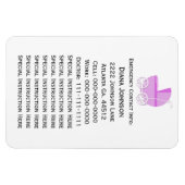 Kontakt-Magnet für Notfälle: Pink Baby Carriage Magnet (Horizontal)