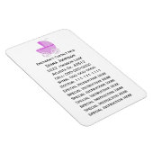 Kontakt-Magnet für Notfälle: Pink Baby Carriage Magnet (Rechte Seite)