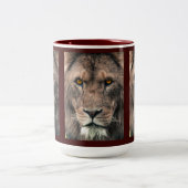 Kontakt mit dem Kopf der großen Afrikanischen Lung Zweifarbige Tasse (Mittel)