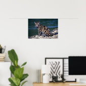 Kontakt mit gedecktem Leoparden Poster (Heimbüro)